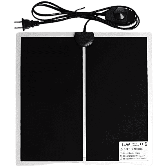 14W Reptile Heat Pad, 110V US Plug Under Tank Heater Mat with Adjustable Temperature Control, 11 x 11 in / 28 x 28 cm Heating Pad for Small Pets, Terrarium Warmer
