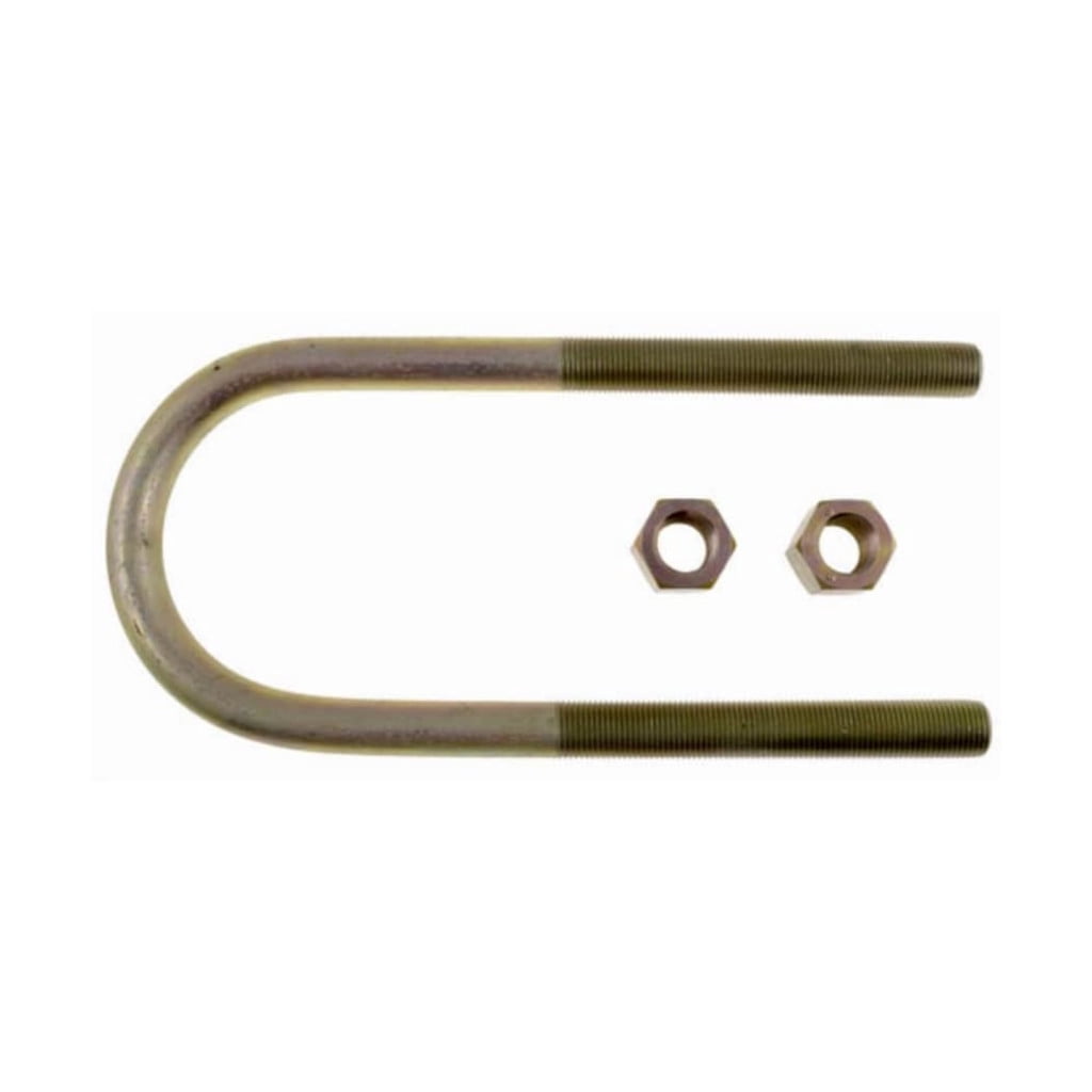 KarParts360 Threaded U-Bolt | Yellow Zinc | Steel | Round U-Bolt | Heat Hardened | Fine Thread | 5/8 Inches Thread Diameter