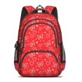 thumbnail image 2 of Red Butterfly Heart Flower Pattern Cute School Backpack Bag with Padded Back and Adjustable Shoulder Straps 16.9 X 12.6 X 5.9 Inches, 2 of 5