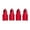 Red, variant on Walbest 4 Pack Tire Valve Caps, Universal Auto Car Bike Aluminum Alloy Rocket Shape Tire Tyre Valve Wheel Stem Cap, Black