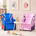 thumbnail image 5 of Costway Kids Recliner Chair Gaming Sofa PU Leather Armchair w/Side Pockets Pink, 5 of 12