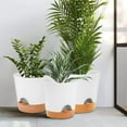 thumbnail image 6 of Superior Hub 10/9/8 inch Plant pots, planters for Indoor Plants, self Watering Plant Pot, Flower pots, White, 6 of 13