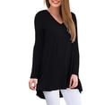 thumbnail image 3 of Anygrew Women's Long Sleeve V Neck Shirts Casual Fall Tunic Tops Blouse, 3 of 7