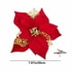 thumbnail image 3 of Adornos Navideños de Flores de Terciopelo Rojo de 20 Cm con Polvo Dorado | Paquete de 10 | Material: Plástico y Tela | Tamaño: 20 Cm | Decoración para Árbol/Corona de Navidad, 3 of 7
