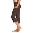thumbnail image 2 of Capri Pants for Women Summer Casual High Waisted Straight Leg Split Hem Workout Yoga Capri Leggings, 2 of 4