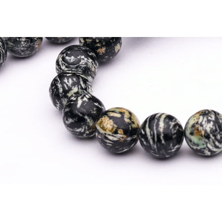 - Round - Shaped Moss Agate Beads Semi Precious Gemstones Size: 11x11mm Crystal Energy Stone Healing Power for Jewelry Making