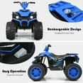 thumbnail image 5 of Costway 12V Kids 4-Wheeler ATV Quad Ride On Car w/ LED Lights Music  USB Navy, 5 of 10