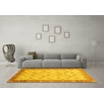 thumbnail image 3 of Ahgly Company Indoor Square Abstract Yellow Modern Area Rugs, 5' Square, 3 of 4