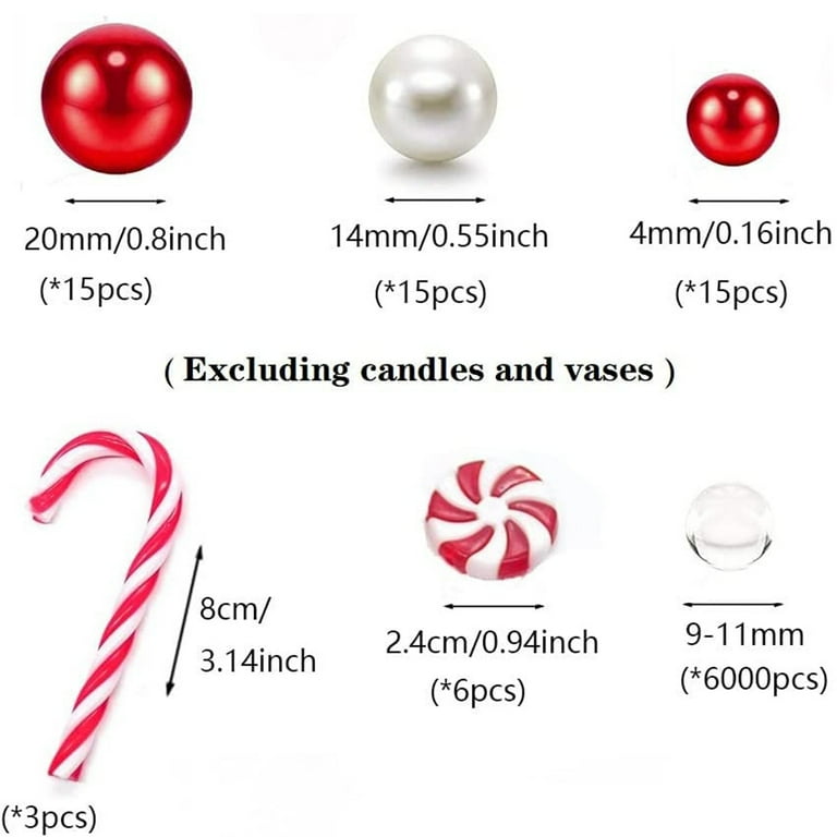 Creative Stuff Vase Fillers Filler Floating Pearls Candyland Pearls Water  Beads for Vases Christmas Flameless Floating Candy Christmas Party  Decoration 