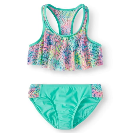 Tie Dye Flounce Bikini Swimsuit (Little Girls & Big