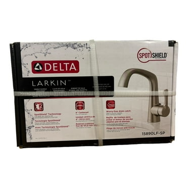 Delta Larkin Single Handle Bathroom Faucet 15890LF-SP Brushed Nickel