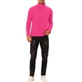 thumbnail image 2 of Camiseta de punto de manga larga con cuello alto INSPIRE CHIC para hombres S Rosa Rojo, 2 of 6
