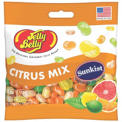 Jelly Belly Candy 3.5 OZ Jelly Belly Sunkist Mix Grab & Go Bag. Sold in Cases Of 12