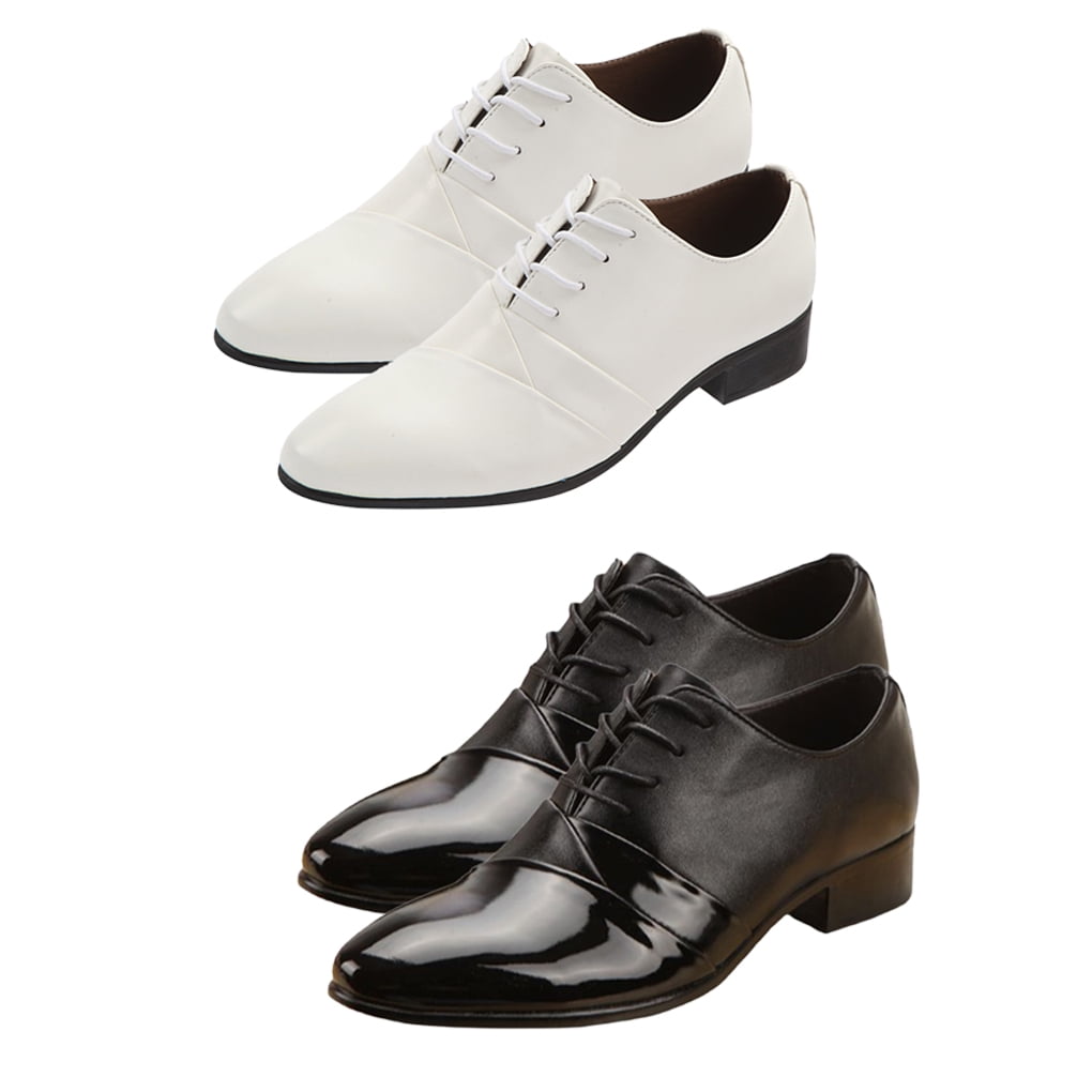 Buy Mens White Pointy Toe Designer Patent Leather Dress Casual Formal Shoes  Online at desertcartSINGAPORE