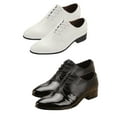 thumbnail image 3 of Sonducket 1 par de zapatos de cuero para hombre, zapatos portátiles elegantes con punta puntiaguda brillante para negocios, citas, fiesta de Calzado Negro talla 44, 3 of 6