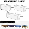 thumbnail image 4 of PiccoCasa Stretch Ottoman Cover Slipcover Furniture Covers Navy Large, 4 of 7