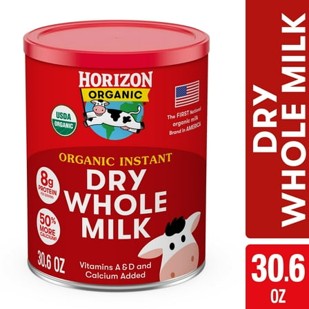 Horizon Organic Instant Dry Whole Milk Powder Canister, 30.6 oz
