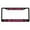 Black/Carbon/Dark Pink, variant on Don't Worry Be Hippie Peace Sign Style Metal License Plate Frame Personalized/Car Accessories Car Tag Holder Cover Carbon (Chrome/Carbon/Turquoise)
