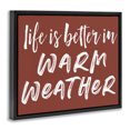 thumbnail image 2 of Stupell Industries Coastal Life Is Better In Warm Weather Black Floating Frame Canvas Art, 21 x 17, by Lettered and Lined, 2 of 8