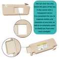 thumbnail image 3 of Sun Visor Replacement Fit For Toyota Tacoma 2005-2015, OE:74320-04181-B1, Driver Left & Passenger Right Side, Sun Visor With Mirror-gray-left, 3 of 6