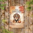 thumbnail image 2 of Happy Thanksgiving Golden Retriever Turkey Costume Pumpkins Autumn Leaves Vertical Metal Aluminum Sign Goldens Dog Lover Gifts Idea Wall Art Home Decor - 130144, 2 of 5