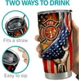 thumbnail image 6 of Personalized Tumbler for Firefighter with Customize Name American Fireman 20oz Tumbler with Lid Gift for Man Father, 6 of 6