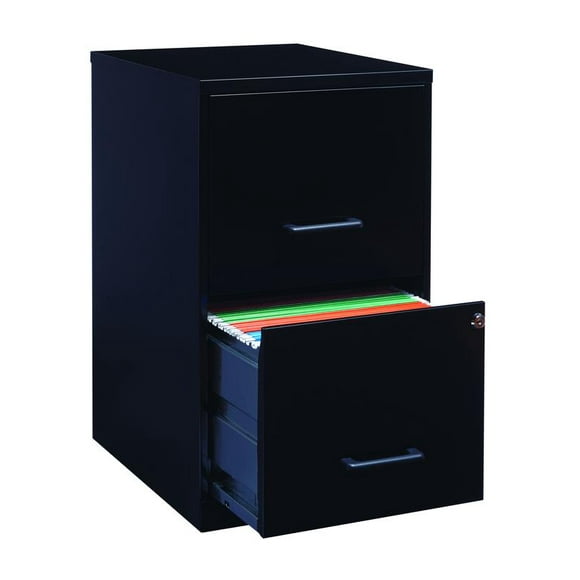 Archivero Metálico Hirsh 2 Cajones Tamaño Carta Negro