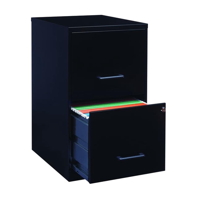 Archivero Metálico Hirsh 2 Cajones Tamaño Carta Negro