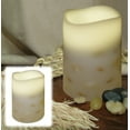 thumbnail image 2 of 5.5" Battery Operated Ivory Embedded Seashells Flameless LED Flickering Pillar Candle, 2 of 2