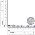 thumbnail image 6 of Gem Stone King 925 Sterling Silver Purple Amethyst and Lab Grown Diamond Bracelet for Women | 3.61 Cttw | Gemstone February Birthstone | Oval 6X4MM | Length 7.25 inches, 6 of 6