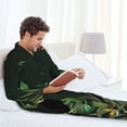 thumbnail image 6 of Kdxio Palm Leaves And Exotic Birds Men’s Pajama Set Pajamas For Men 2 Piece PJ Set with Men Pajama Pants and Long Sleeve T-Shirt Lounge Set-XX-Large, 6 of 7