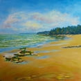 thumbnail image 2 of Francis, Sandra 20x20 Black Ornate Wood Framed with Double Matting Museum Art Print Titled - Sand Cove Bay, 2 of 4