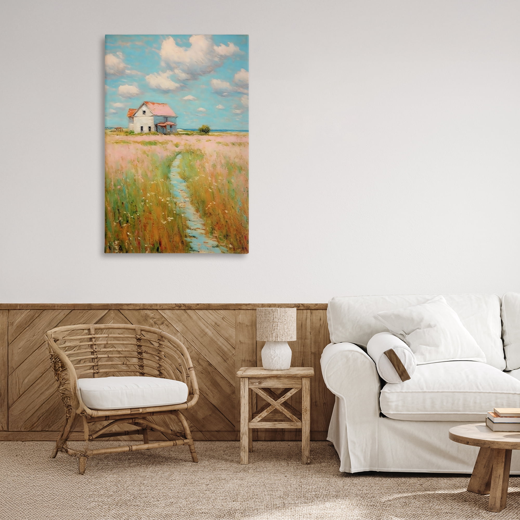 Stupell Industries House in Field of Flowers Canvas Wall Art, design by Creative Studio