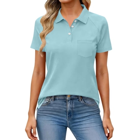 Polo Short Sleeve Buttons Shirts Women Women Polo Shirts For Work Golf Shirts Women Polo Short Sleeve Buttons Shirts Women Polo Shirts For Women Women Polo Shirts Casual Shirts Work Shirts for Women