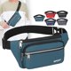 thumbnail image 1 of Bolsa de cintura de gran capacidad para hombres y mujeres - Mochila mensajera ajustable de nylon para móvil, viajes, ejercicio, 1 of 3