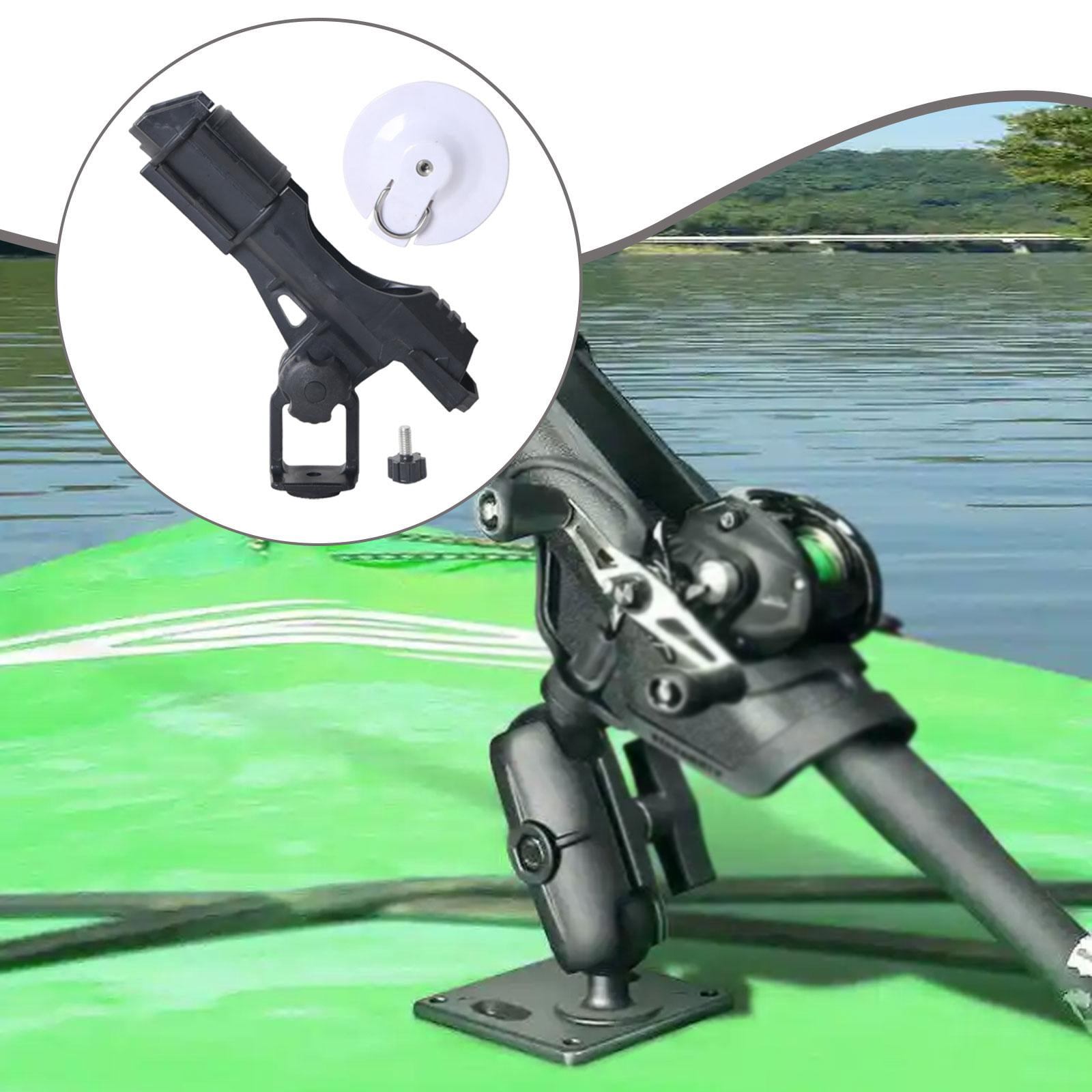 Miulika Fishing Rod Holder Adjustable Fishing Pole Holder Inflatable Boat Rod Mount Bracket Secure Accessories Lightweight Construction Suitable for Kayak Boa White Base