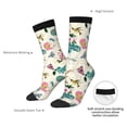 thumbnail image 2 of Yiaed Bird Butterfly Rose Print Great elasticity Crew Socks Sports socks for Men and Women, 2 of 5