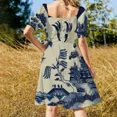 thumbnail image 4 of Blue Willow Pattern Sleeveless Dress Women dresses summer ladies dresses for women 2024 women long dresses Woman's evening dress, 4 of 6