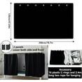 thumbnail image 2 of Bottom Bunk Bed Blackout Curtains: Solid Thicken Bottom Bunk Bed Curtain, Dorm Bed Curtain for Men Women Collage Students (2 Panels, Black), 2 of 9