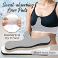 thumbnail image 4 of 15 Pack Cotton Boob Bra Towel Breast Sweat Liners, Reusable Underboob Absorber Pads for Women White Beige Black, 4 of 7