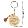 thumbnail image 3 of Inkdotpot Funny Keychain God Knew I Would Be Too Powerful If I Could Do Math Wood Engraved Keychain Novelty Gift, 3 of 5