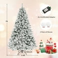 thumbnail image 4 of Costway 7 FT Pre-Lit Christmas Tree 3-Minute Quick Shape Flocked Decor with 450 LED Lights, 4 of 10