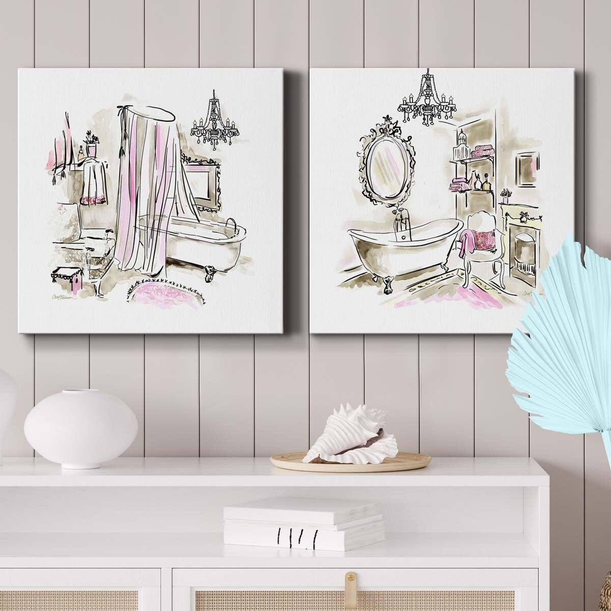 Happy Lemon - Premium Gallery Wrapped Canvas - Ready to Hang Set of 2 - 32 x 32 Each