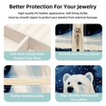 thumbnail image 3 of Starry Polar Bear Travel Portable Square Jewelry Display and Decorative Box with Bracelet Holder - Ideal for Rings, Earrings, Necklaces, Bracelets, and More - Suitable for Girls and Women, 3 of 6