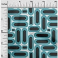 thumbnail image 2 of oneOone Cotton Cambric Teal Blue Fabric Geometric Sewing Fabric By The Yard Printed Diy Clothing Sewing Supplies 56 Inch Wide, 2 of 4