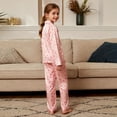 thumbnail image 4 of Conjunto de cuello vuelto de manga larga para niños, estampado de color, camiseta de cuello vuelto de manga larga, pantalones con cintura elástica, conjunto informal de talla mediana para niños, conju, 4 of 7