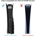 thumbnail image 5 of HEYSTOP PS5 Faceplate Cover Case Skin for PS5 Console, PS5 Black Side Plates Shell for Playstation 5 Disc Edition, Replacement Plate for PS5 Accessories, 5 of 10
