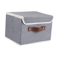 thumbnail image 2 of Contenedor de almacenamiento con tapa, lavable, rectangular, independiente, resistente al polvo y con tapa gris, 2 of 9