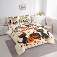 thumbnail image 3 of Manfei Cartoon Cat Kitten 7-Piece Twin Bedding Sets,Happy Halloween Bedding Comforter Set,Pumpkin Spider Webs Bat Sheet Sets For Boys,Ultra Soft Home Decor Reversible, 3 of 8