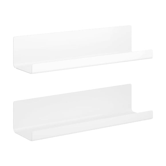 Estante de pared Laklulu Estante flotante sin perforaciones Juego de 2 Estante de pared para decoración del hogar